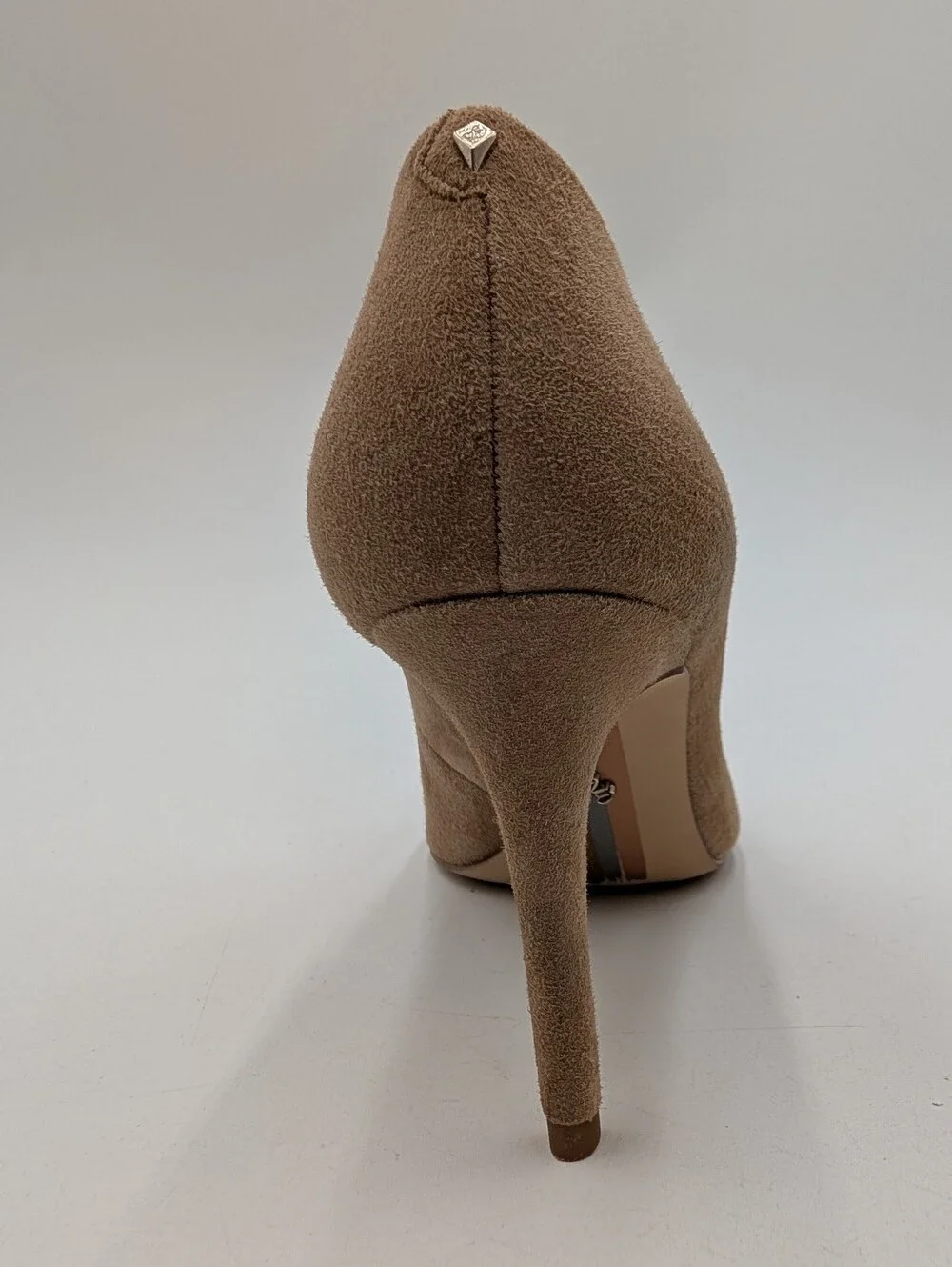 Sam Edelman Margie Sz 6 / EU 36 Suede Pointed Toe Stiletto Pump Warm Taupe Nude
